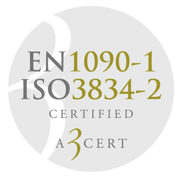 EN 1090-1 och ISO 3834-2 certifierad